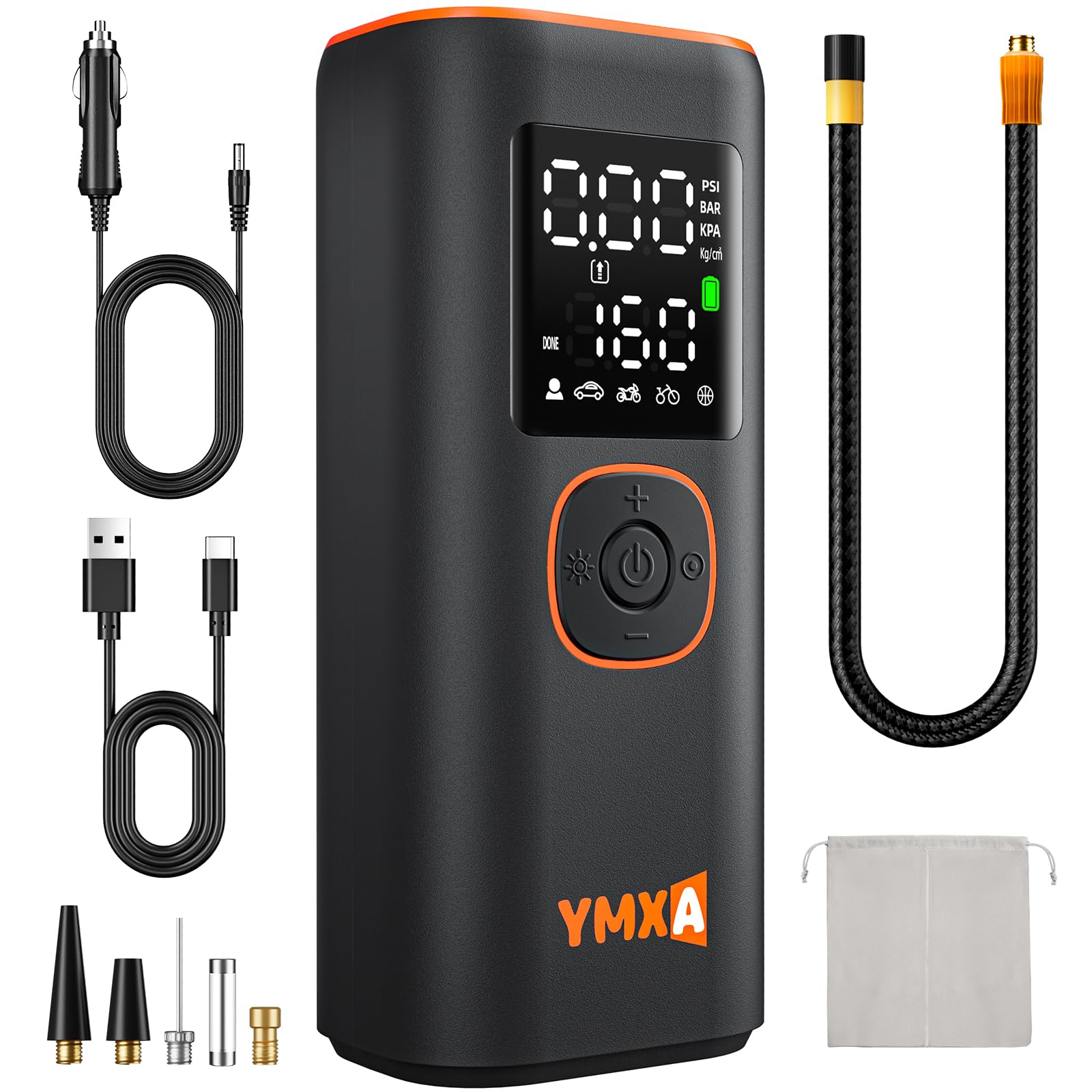 YMXA Car Tire Inflator Portable Air Compressor - 4X