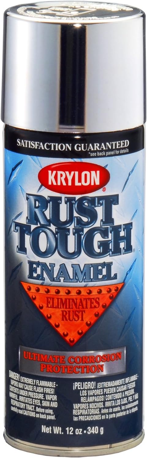 Krylon K09232007 'Rust Tough' Silver Metallic Rust Preventive Enamel - 12 oz. Aerosol