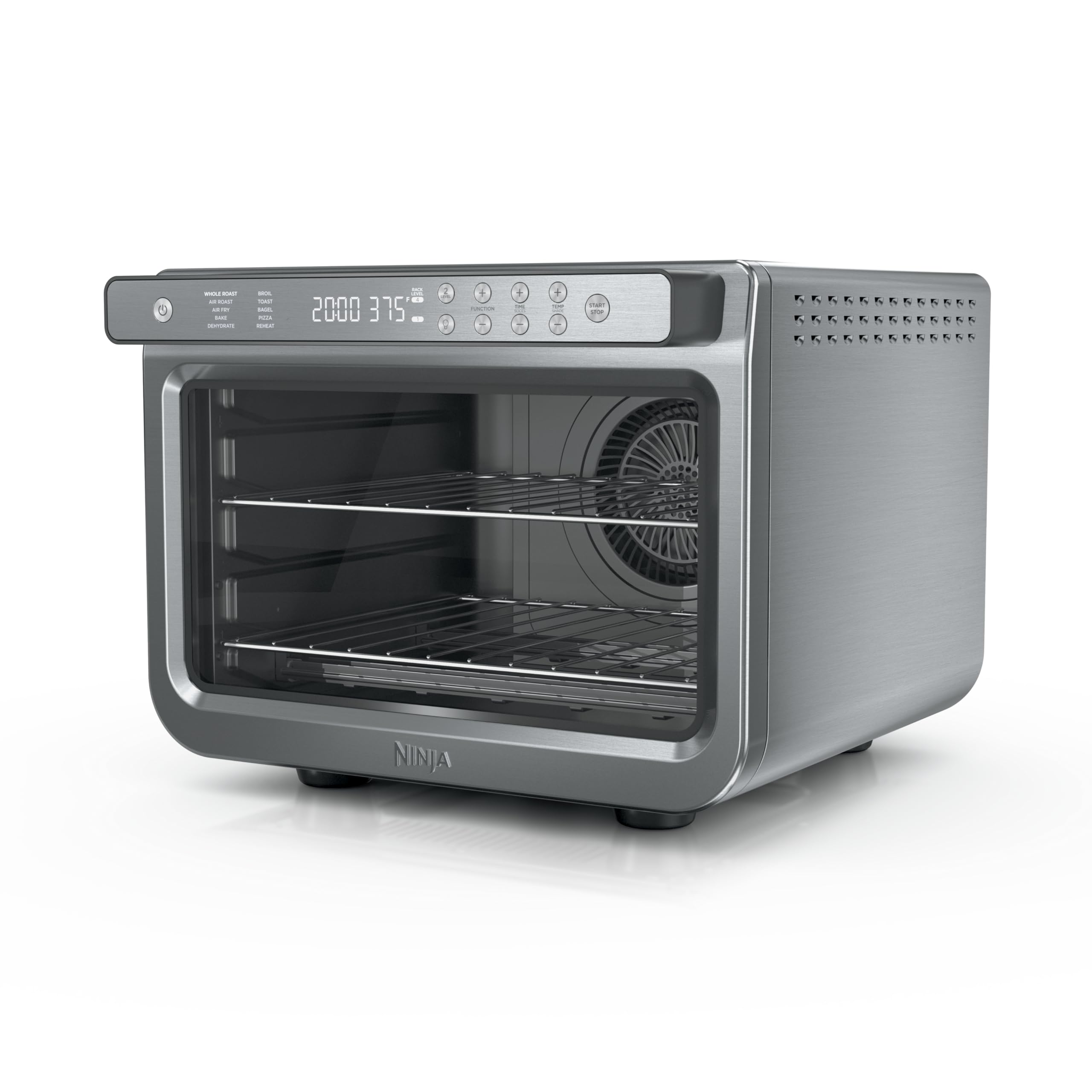 Ninja Air Fryer & Toaster Oven | Prestige Smart XL Countertop Oven | Bakes up to 20 Cookies, Fits up to a 12lb Turkey | Pizza, Toast, Bake, Air Fry & Reheat | 1800 Watts | Stainless Steel | DT501​