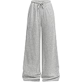 RoseSeek Girl's Wide Leg Baggy Sweatpants Sports Elastic Waist Long Track Pants Trousers with Pockets