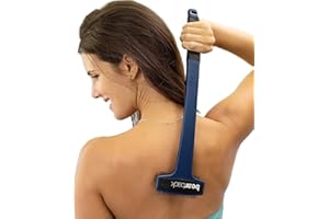Bearback Extendable Back Scratcher for Body, Head, Feet, and Legs – Premium Heavy-Duty, Collapsible Scratcher for Men, Women – Long Folding Handle, Portable for Travel – American Small Business (Blue)
