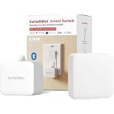 Switchbot Smart Switch Button Pusher (Bluetooth) with Hub Mini Matter &ndash; Fingerbot for Rocker Switch/One-Way Buttons, App Timer Control, No Wiring, Voice/Remote Control, White