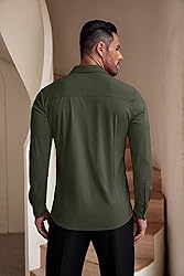 COOFANDY Men's Button Down Shirt Slim Fit Wrinkle