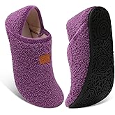 Fires Womens Mens Slippers with Rubber Sole Soft-Lightweight House Slipper Socks Around House Shoes Non Slip Indoor/Outdoor