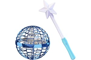 ATHLERIA Blue Flying Orb Ball with Wand,Cosmic Globe Hover Boomerang Mini Drones for Kids,Cool Gadgets Christmas Birthday Gifts Toys for Boy Girl Teens 6 7 8 9 10+ Year Old