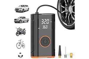 (New Upgrade) ZSX Tire Inflator Portable Air Compressor-160 PSI Air Pump with Memory Function, Electric Bike Pump with Tire Pressure Gauge, Tire Inflator for Car, Gifts for Men Husband Father