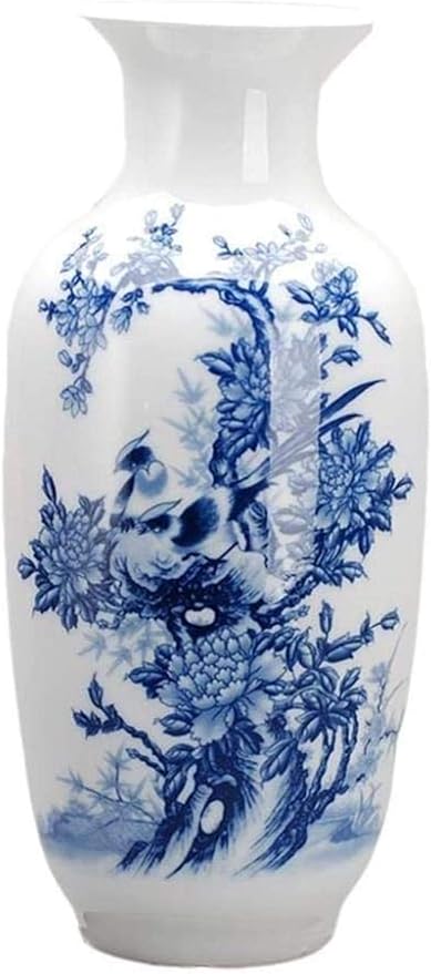 Hzydd Vases Vases En Ceramique Classique Decor Simple Moderne Decoration Art Ornements Maison Salon Chambre Bureau Table Blanc 16 X 37 Cm Amazon Fr Cuisine Maison