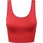 HATOPANTS Women Sleeveless Racerback Crop Tank Top Cami Backless Scoopneck Shirts