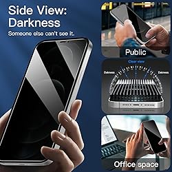 NEW'C 3 Pack Privacy Screen Protector for iPhone 12