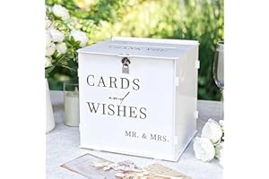 SOFARKKT White Acrylic Card Box with Slot & Lock, DIY Large Wedding Card Boxes for Reception, Elegant Money Envelop Card Box for Party Wedding Birthday Baby Shower Graduation Table Decor