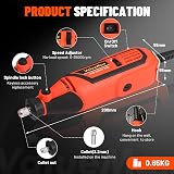 ValueMax Rotary Tool Kit 130W Variable Speed with 119 Accessories view 4