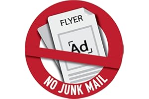 Waterproof No Junk Mail Sticker for Mailbox Round 2 Inch (Pack of 3)