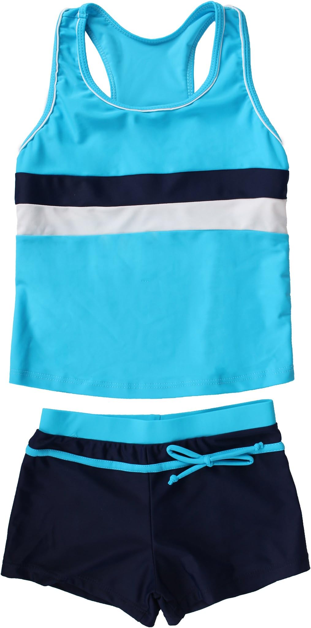 JerrisApparel Little Girls' Summer Two Piece Boyshort Tankini Kids Swimsuit