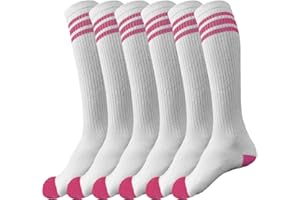 juDanzy 3 Pairs of Knee High Boys or Girls Stripe Team Tube Socks for Soccer, Basketball, baseball and Everyday Wear