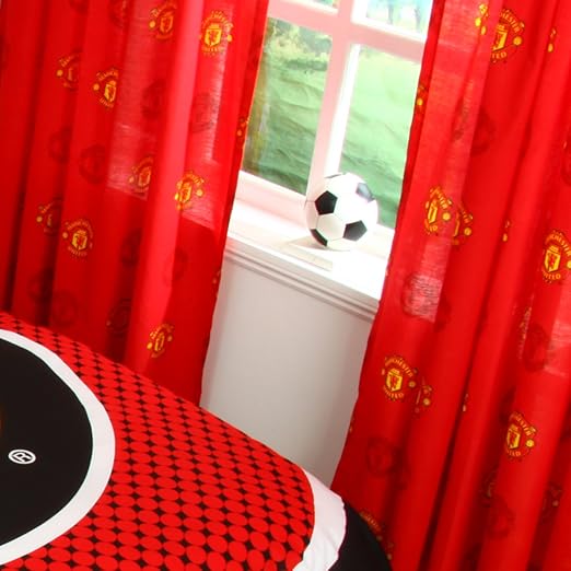 Amazon Com Manchester United Fc 66 X 72 Drop Polycotton