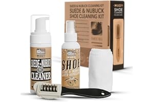 MUDY Suede Shoe Cleaner Nubuck Shoe Cleaner and Water Repellent with 4-Side Suede Brush, Microfiber Cloth