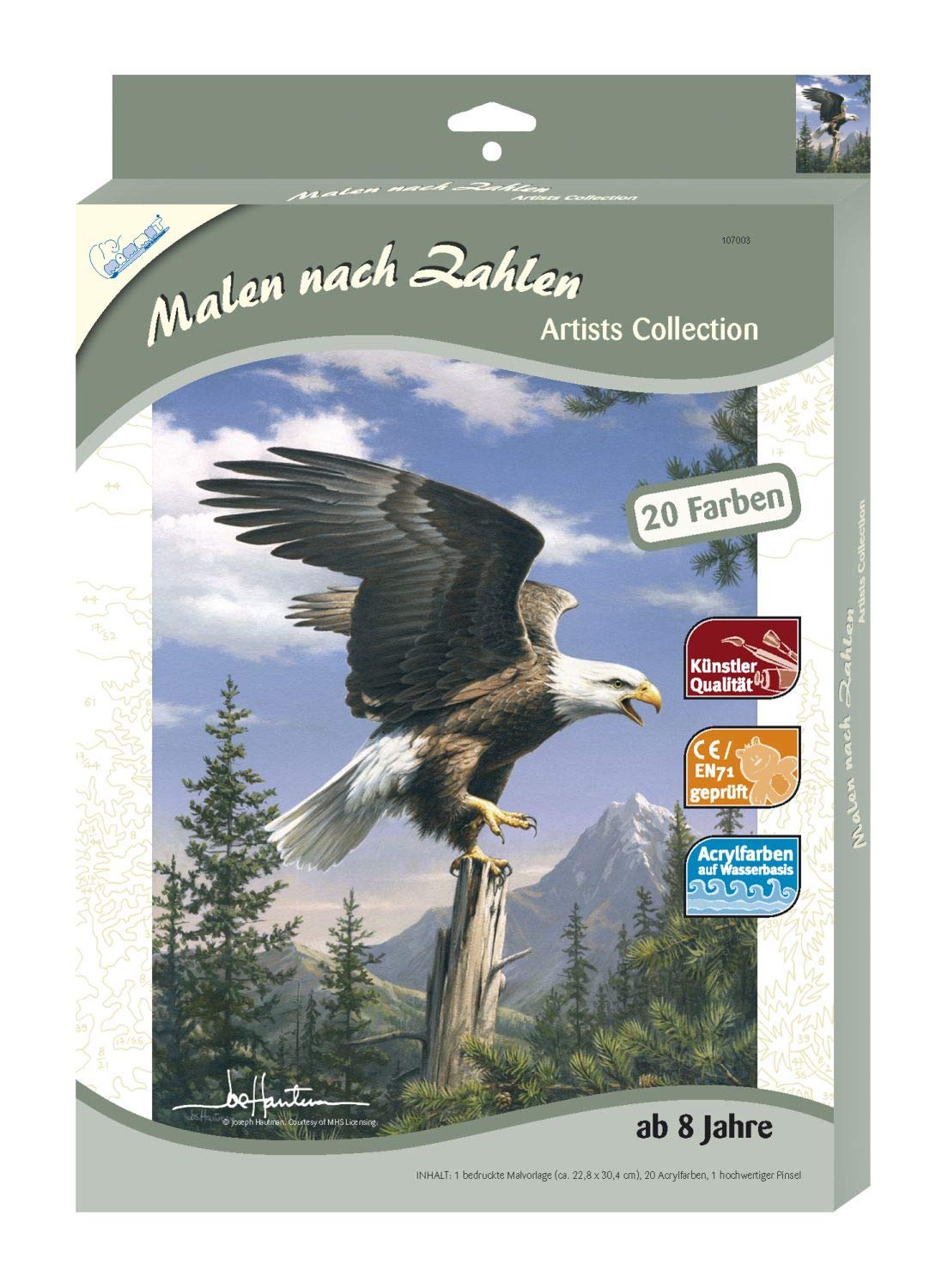Mammut 107003 - Malen nach Zahlen klein "Artists Collection" - Adler