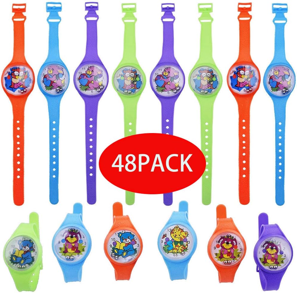 Gudotra 48pz Orologi Labirinto Colorati Bambini Bracciali Orologio