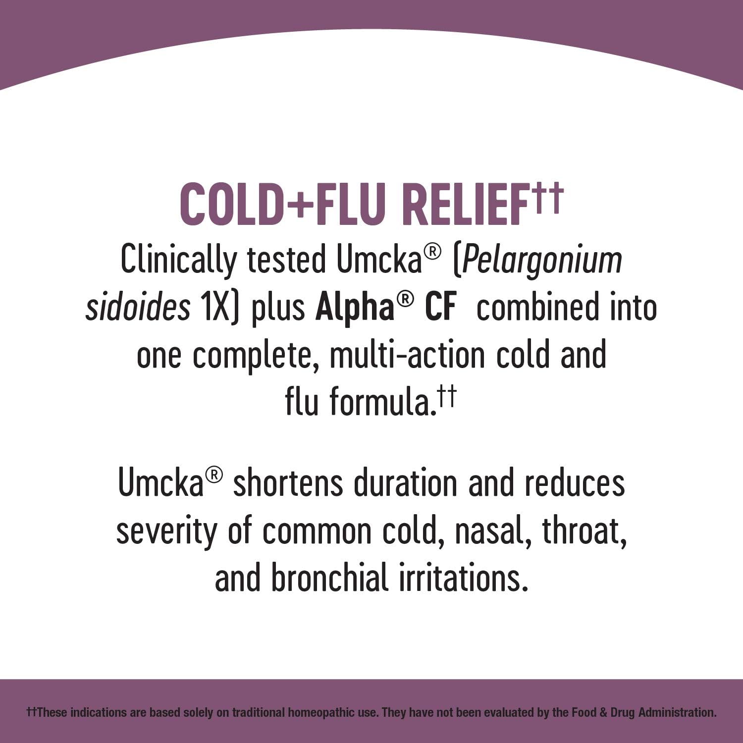 Nature's Way Umcka® FastActives® Cold + Flu Relief Multi-Action Non-Drowsy Formula, Rapidly Melts In Your Mouth Powder Packets, 10 Berry Flavored Packets: Health & Personal Care