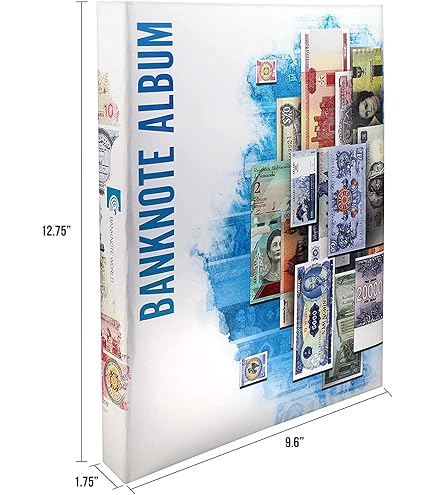 Amazon.com: Banknote World Deluxe Currency Collecting Album, Blue