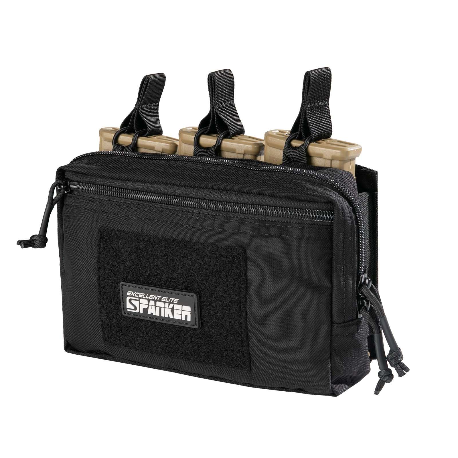 EXCELLENT ELITE SPANKER Tactical Admin Pouch with Mag Pouch Molle Utility Organizer Tool Bag Military Medical Bag(BLK)