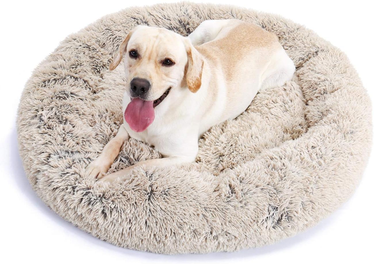 Made4Pets Dog Bed Comfortable Donut Cuddler Round Pet Bed Ultra Soft Machine Washable for Dogs,Upgrade Version