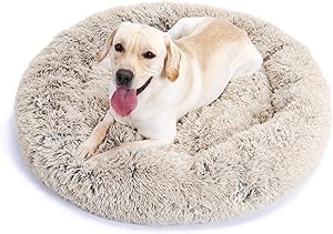 Made4Pets Dog Bed Comfortable Donut Cuddler Round Pet Bed Ultra Soft Machine Washable for Dogs,Upgrade Version