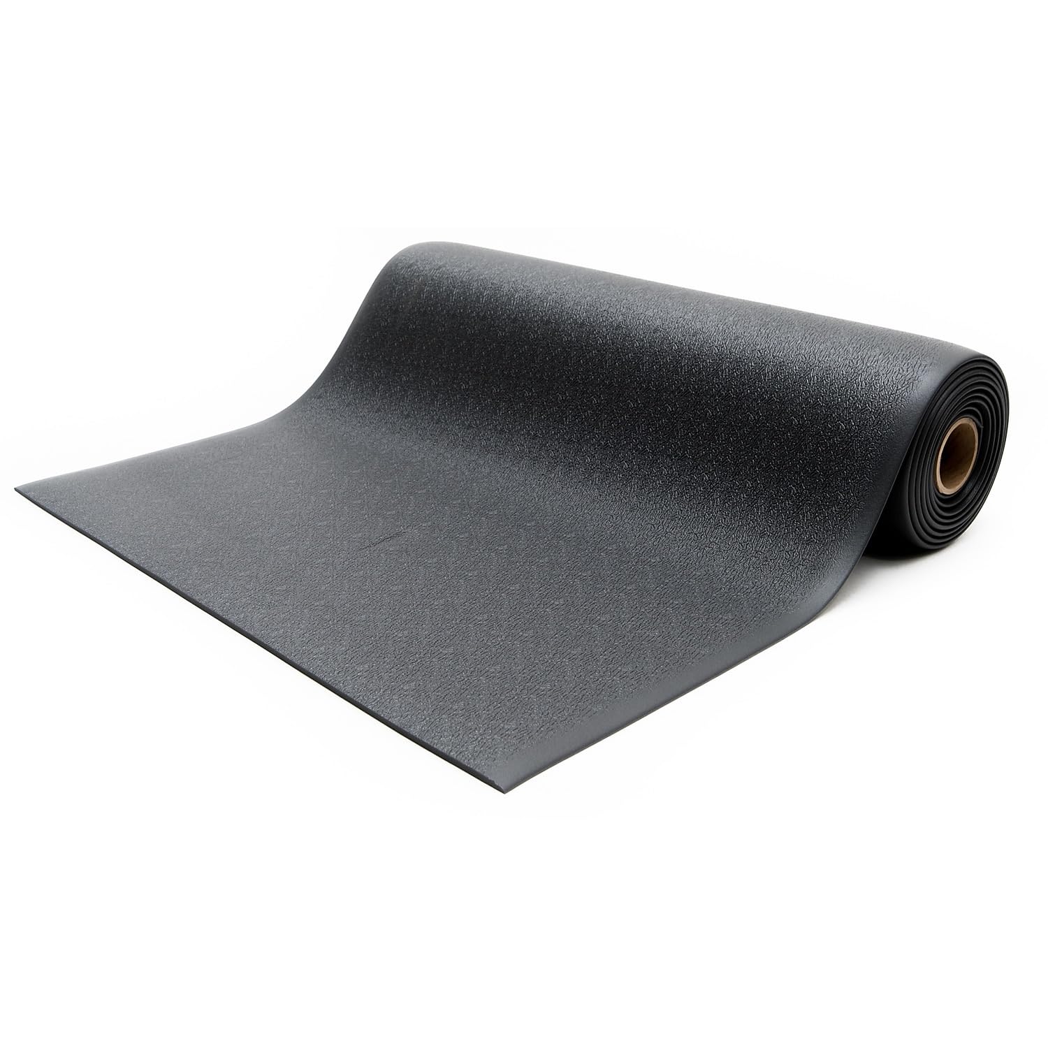 Bertech Anti Fatigue Floor Mat (Made in USA), 3 Feet Wide x 60 Feet Long x 3/8 Inches Thick, Textured Pattern Top, Black, RoHS and REACH Compliant