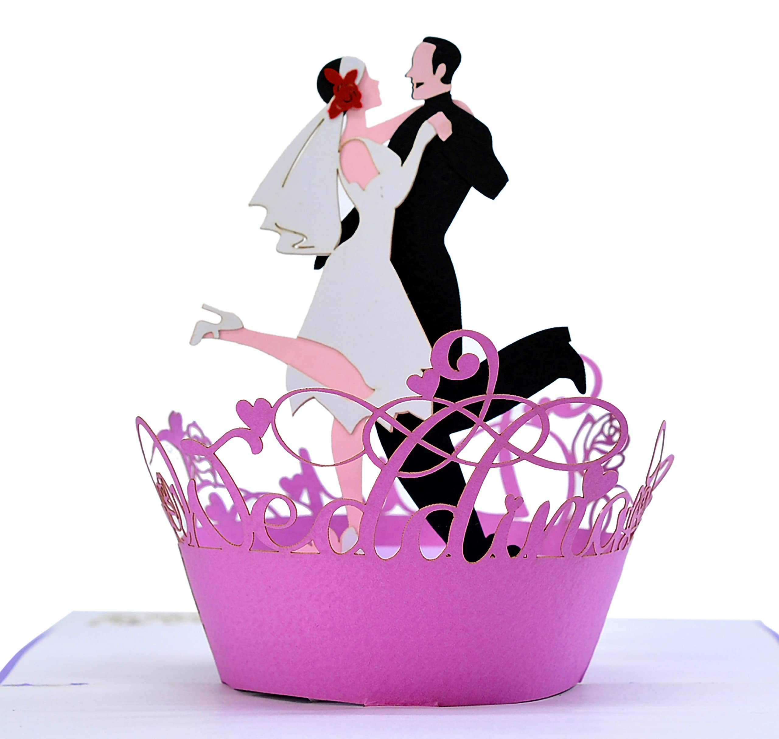 CUTPOPUP Couple Dancing Wedding Anniversary Pop Up Birthday Card for Wife, Husband, Loved One, Girlfriend- Great on Valentine, Birthday, Wedding Anniversary UK