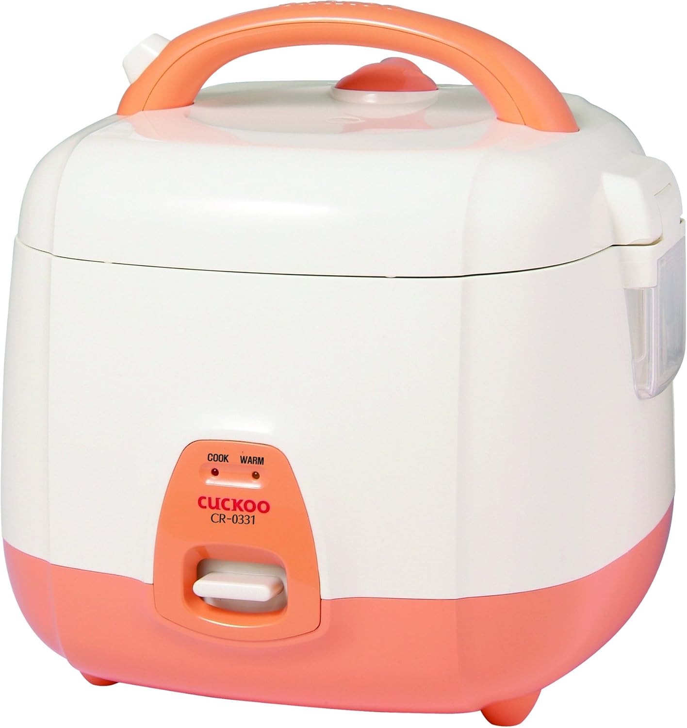 CUCKOO CR-0331 Rice Cooker, 3 Cups Uncooked (1.5 Liters / 1.6 Quarts), Orange