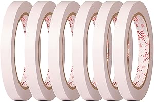 Little ELF Double Sided Gift Wrap Tape for Gift Wrapping, 6 Rolls of Adhesive, Easy Tear, Paper Backing, 1/2 inch x 65 feet per roll, Clear, Transparent, Christmas