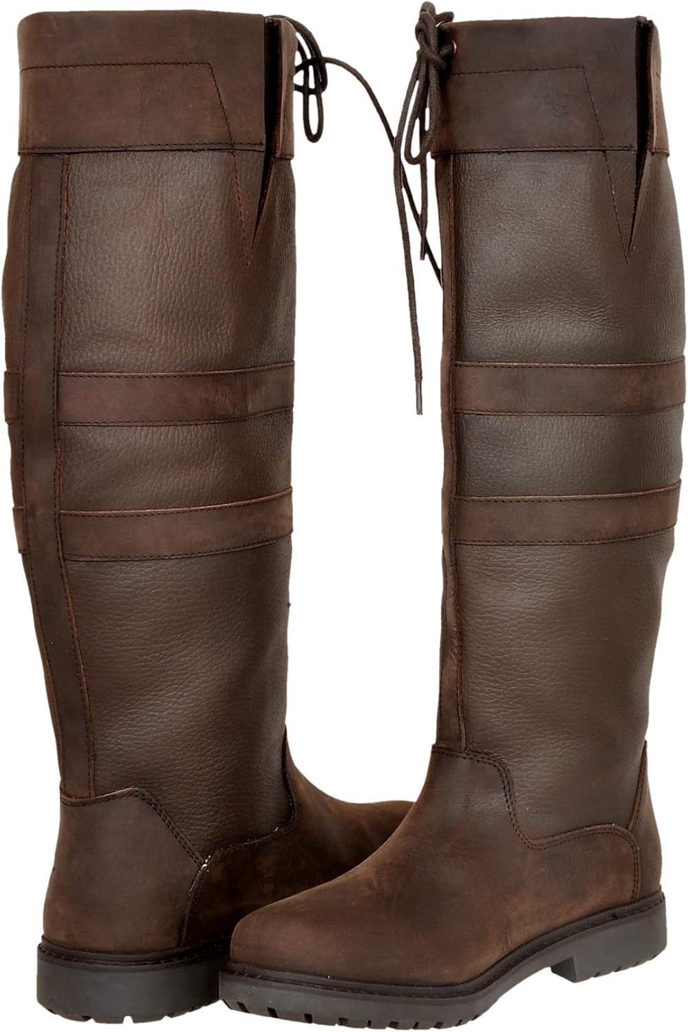 tresBon Brown Wellington Unisex Adult Genuine Leather Riding