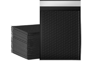 packbabol Bubble Mailers, 6x9 Inch Poly Padded Bubble Mailers Pack of 50 Bubble Envelopes Opaque Self Seal Adhesive Waterproof Bags for Shipping and Packaging(Black,6x9-50Pc)