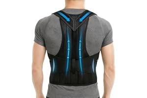 OUCAVIS Back Brace Support Posture Corrector for Men – Full Back Support for Upper, Mid & Lower Back Pain Relief, Ergonomic 3-in-1 System Improves Posture & Helps with Slouching, Rounded Shoulders (1, X-Large)