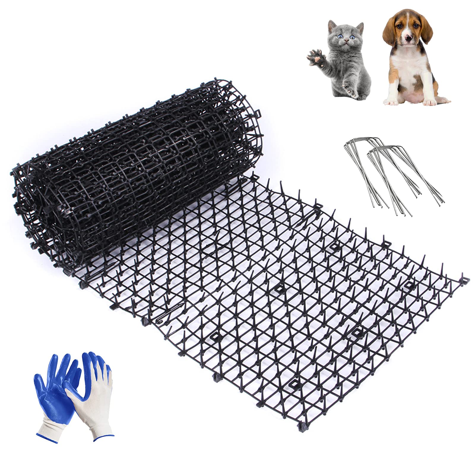 1 Pcs Cat Repellent Scat Mat with Spikes, Prickle Strip Dig Stopper Anti Dog and Cat Deterrent Spikes for Garden & Indoor Scat Mat for Cats Dogs Sofa Indoor & Outdoor Garden Protection (200 * 28cm)