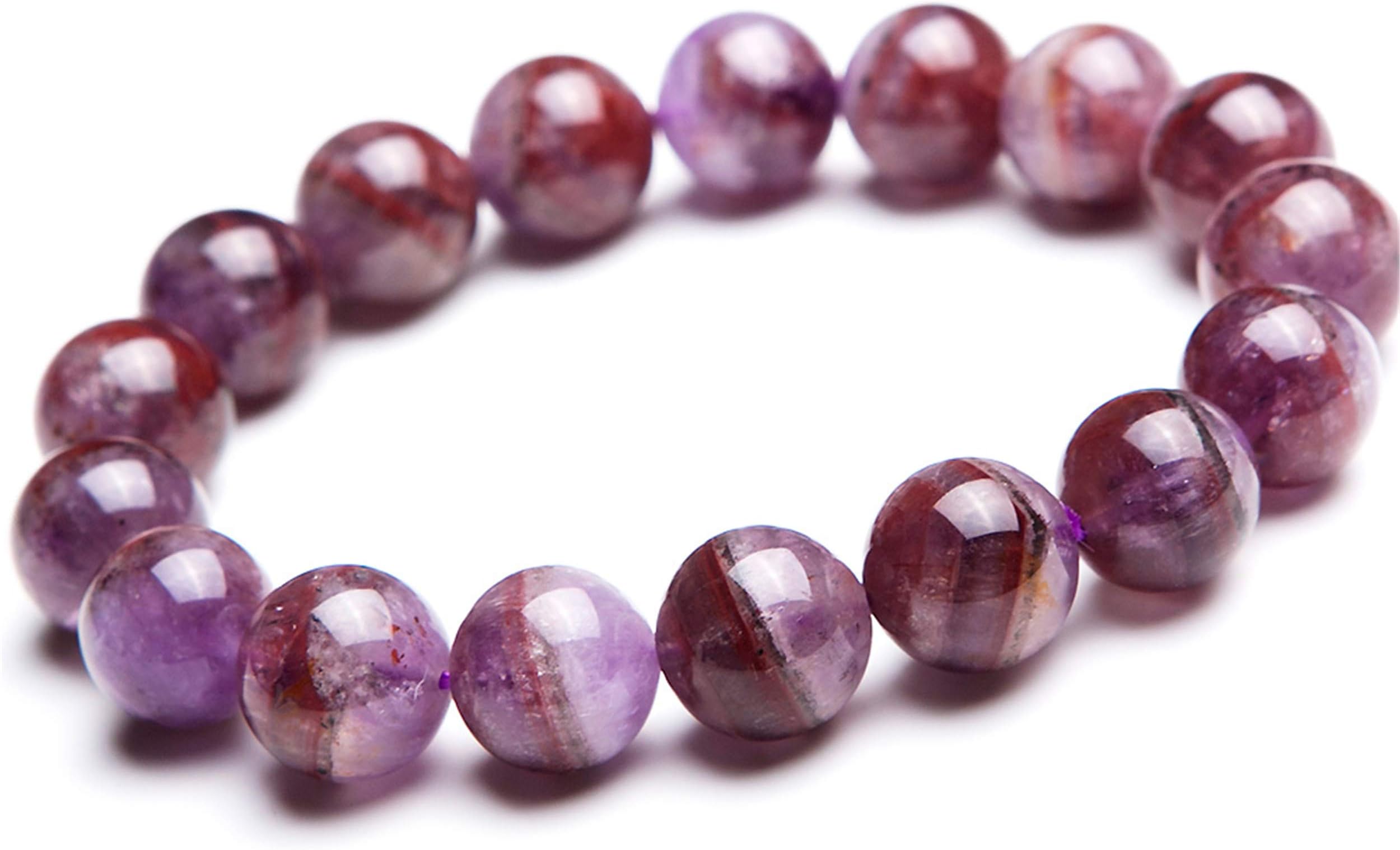 Genuine Gemstones Healing Crystal Stretch Beads Bracelet Bangle Natural Auralite 23