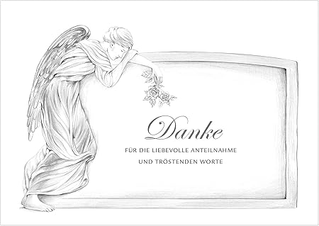 Biglietto Di Ringraziamento Per Condoglianze E Parole Di Condoglianze In Grigio Con Grazioso Angelo Sulla Pietra Tombale Con Rose Come Disegno Con Busta 1 Amazon It Cancelleria E Prodotti Per Ufficio