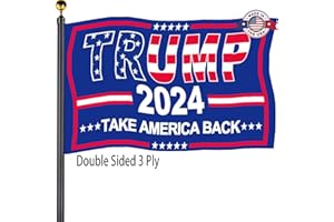 BLESHOPE Trump 2024 Take America Back Flags 3x5 Outdoor Made in USA-Double Sided 3 Ply Heavy Duty Trump 2024 Flag Banner for Outside with 2 Brass Grommets UV protection Fade Resistant for Indoor Outdoor