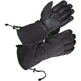 SKYDEER Waterproof and Windproof Genuine Deerskin Leather Ski Gloves with 150G 3M Thinsulate Insulation (SD8648T)