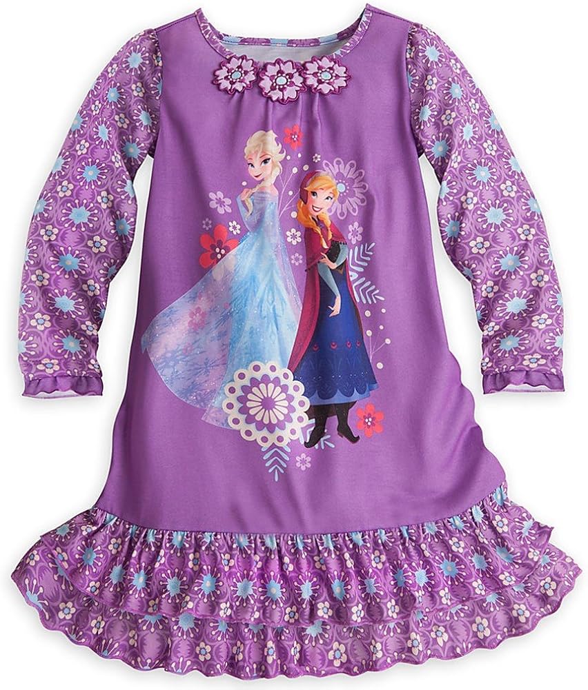Disney Store Frozen Elsa/Anna Long Sleeve Nightgown