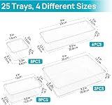 Vtopmart 25 Pack Drawer Organisers 4 Sizes Makeup Organizer Trays view 2