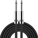 New Bee 3m 10ft Guitar Cable 1/4 to 1/4 Straight to Straight Black