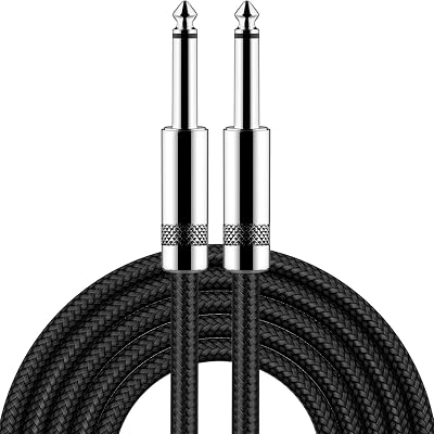 New Bee 3m 10ft Guitar Cable 1/4 to 1/4 Straight to Straight Black