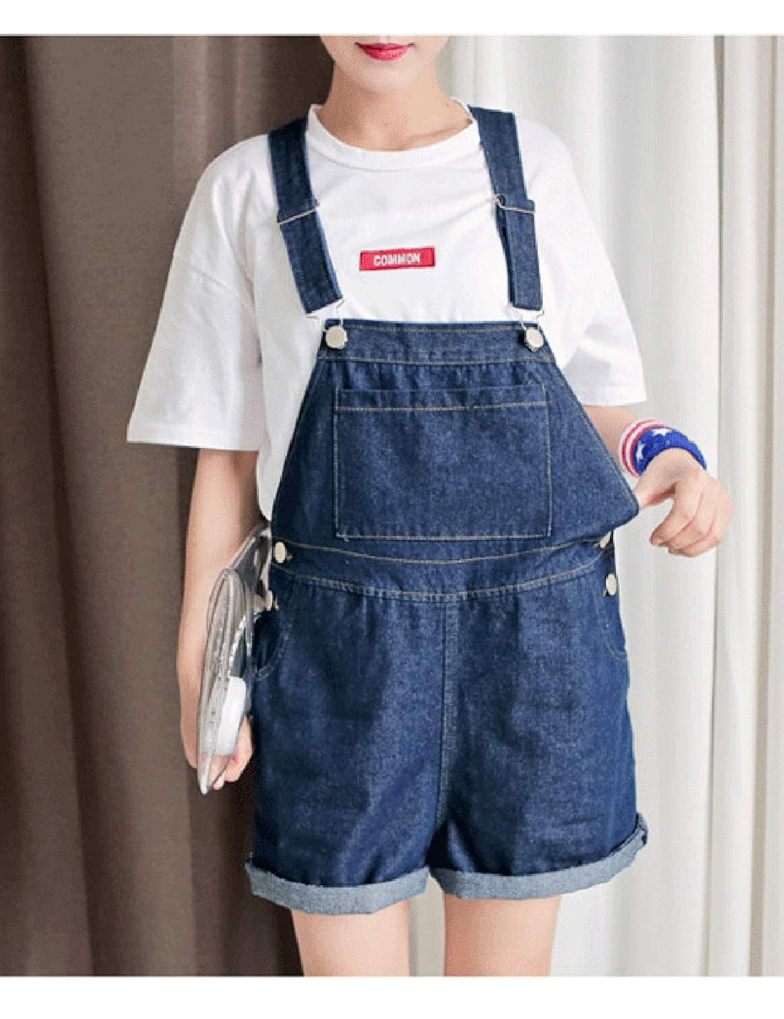plus size jean short overalls