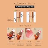 Domality 4pc Liquid Bronzer Contour Highlighter Blush Beauty Wand Stick Natural view 5