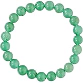 Zentozone Jade Dark Green Bracelet for Women Men's Gifts - Protection Healing Crystal Bracelet - 8mm Gemstone Beaded Adjustable