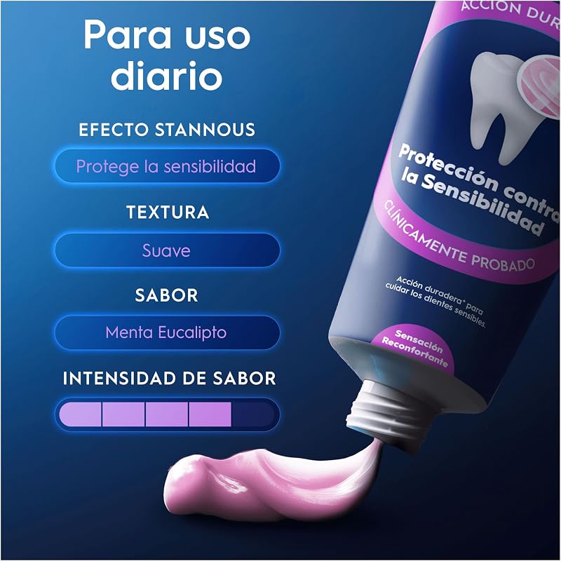 Pasta Dentífrica com Flúor de Proteção Avançada de Sensibilidade Oral-B, Pack 12 x 75 ml, Sensação Reconfortante, Hortelã-pimenta e Pasta de Dentes Aromatizada de Eucalipto para Dentes Sensíveis