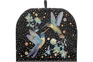 ZOUTAIRONG Flower Hummingbirds Teapot Cozy for Teapot British Extra Thick Wadding Tea Pot Cover Designed for Women Teapot Insulation Cover Dust Proof for Women Gift