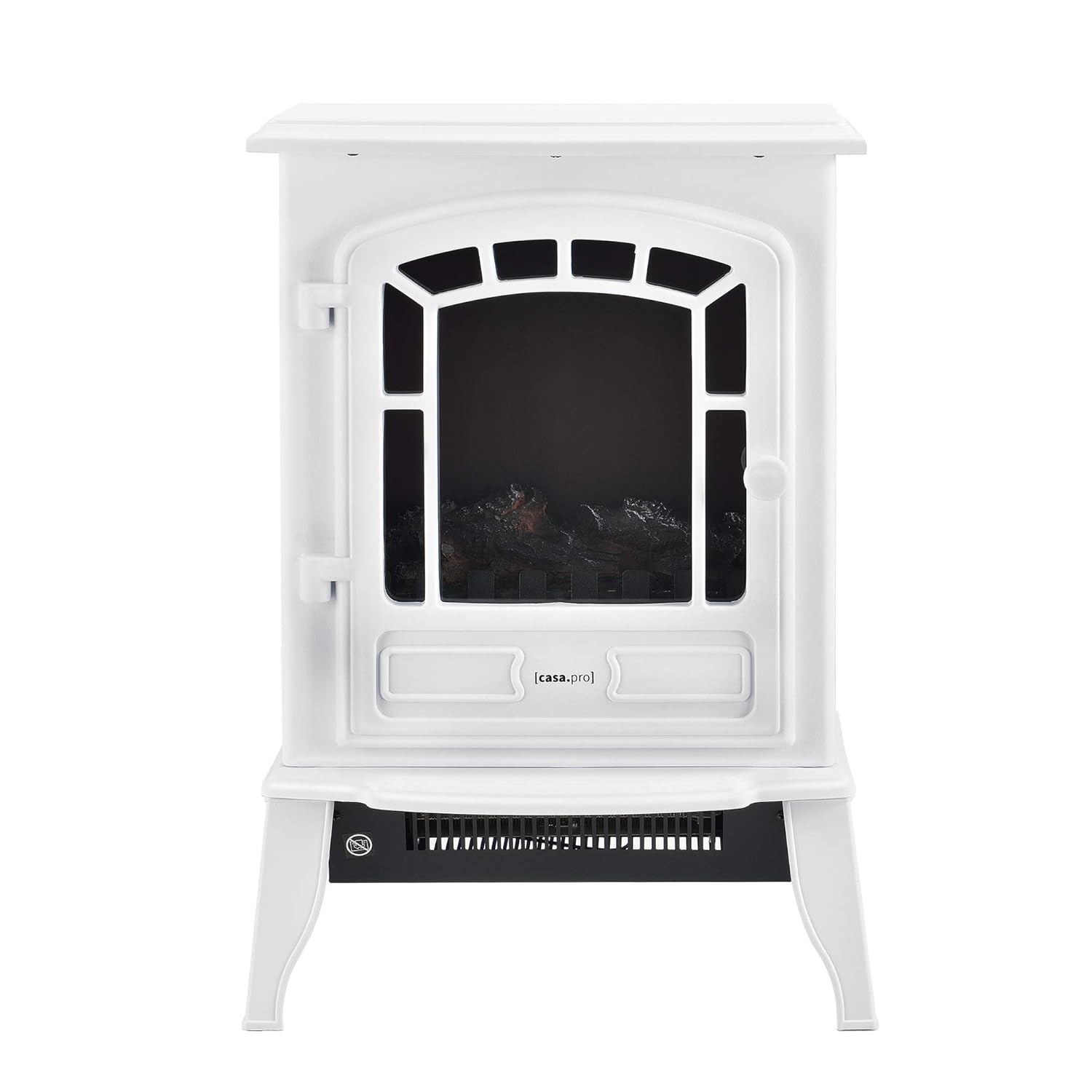 Kamin Elektrokamin Schwarz Elektrischer Kaminofen Feuereffekt Heizung