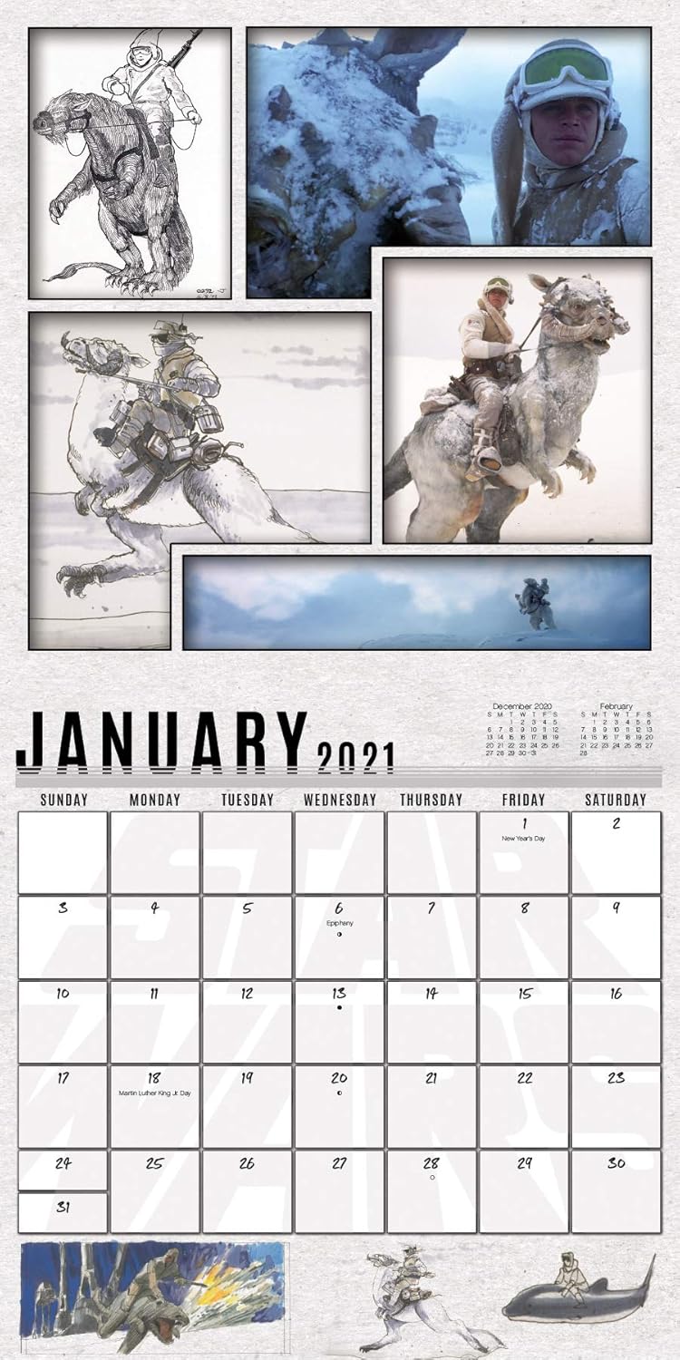 Amazon Com Classic Star Wars Calendar 2021 Set Deluxe 2021 Star Wars Saga Wall Calendar With Over 100 Calendar Stickers Star Wars Gifts Office Supplies Office Products